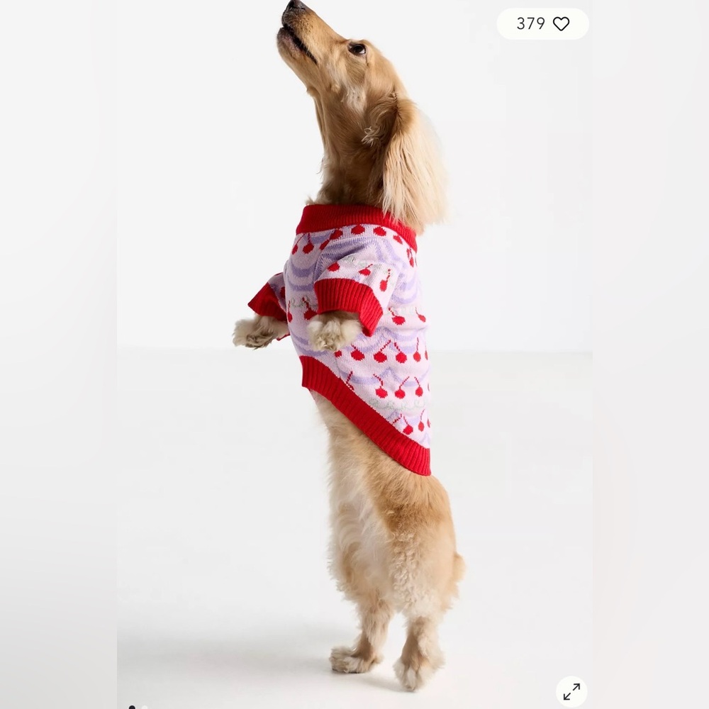 Anthropologie Dog Sweater XXL “cherries” NWT XXL